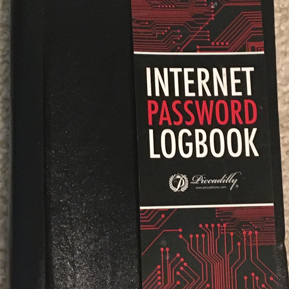Internet password logbook brand new